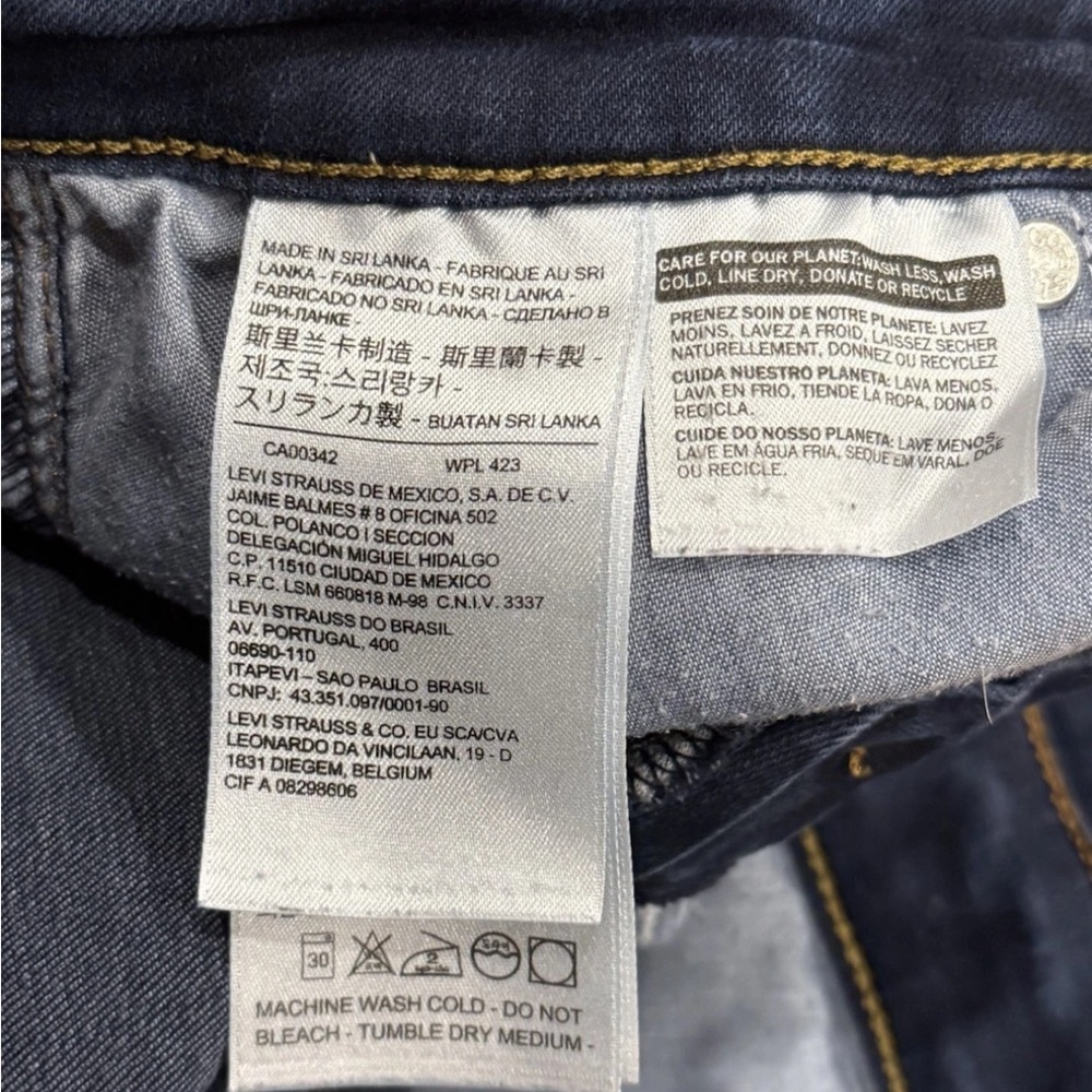 Levis Mid Rise Skinny Jeans Size 29 Dark Wash Stretch Denim Y2K Slim Fit - Picture 5 of 6